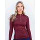 Футболка жіноча тренувальна з довгим рукавом New Maroon, Equestrian Stockholm