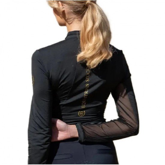 Футболка жіноча тренувальна з довгим рукавом Black Gold, Equestrian Stockholm