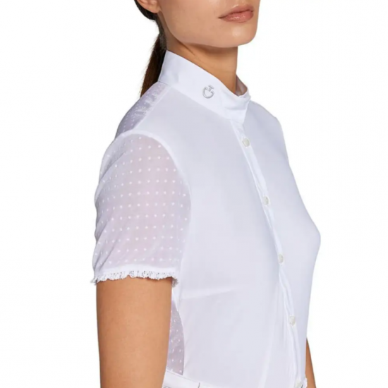 Сорочка жіноча турнірна з коротким рукавом Polka Dot S/S, Cavalleria Toscana