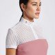 Футболка жіноча турнірна з коротким рукавом Perforated Jacquard Jersey Zip, Cavalleria Toscana Футболка жіноча турнірна з коротким рукавом Perforated Jacquard Jersey Zip, Cavalleria Toscana