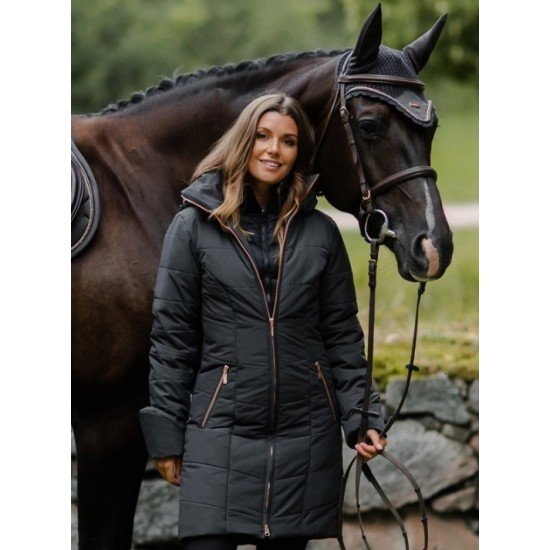 Пальто жіноче зимове з капюшоном Denali Dark Sky від Equestrian Stockholm