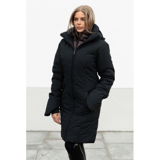 Пальто зимове жіноче Denali Black/Mocha від Equestrian Stockholm