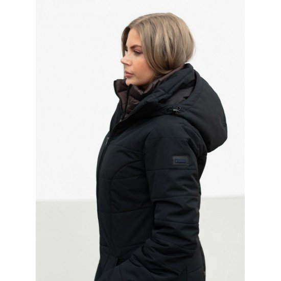 Пальто зимове жіноче Denali Black/Mocha від Equestrian Stockholm