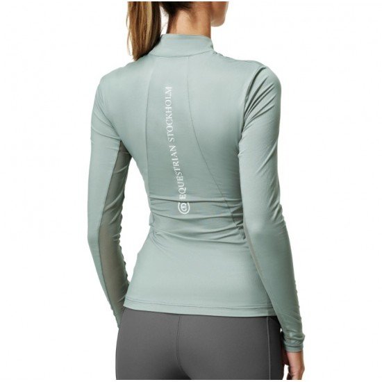 Футболка жіноча тренувальна з довгим рукавом Mint Green, Equestrian Stockholm