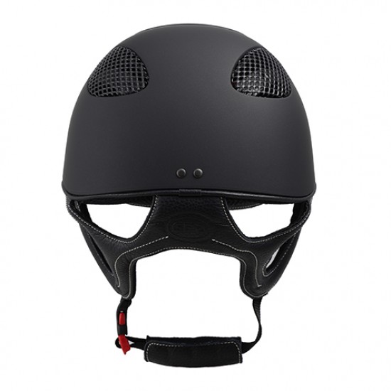 Каска Speed ​​Air Leather 2X Black від GPA зі шкіряним козирком
