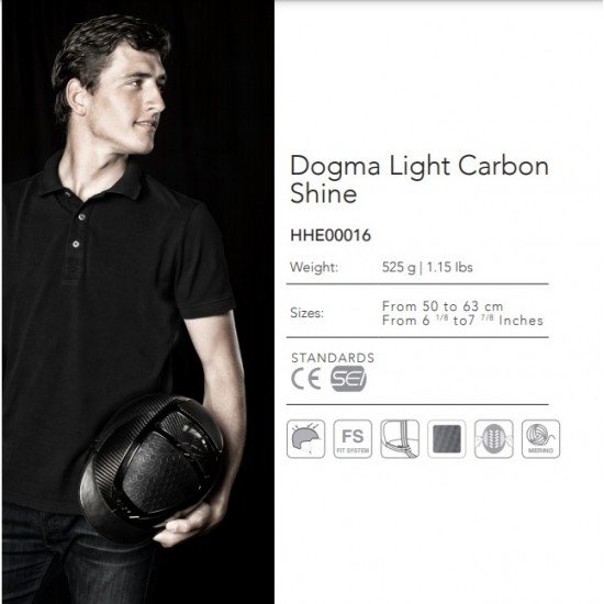 Шолом для верхової їзди Dogma Carbon Light Shine, Kask