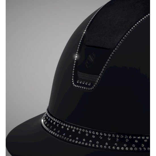 Шолом 2.0 MissShield Alcantara Crystal Tiara Black +300 +5 Swar Jet Hematite від Samshield