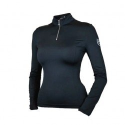 Футболка жіноча тренувальна з довгим рукавом Black Edition, Equestrian Stockholm