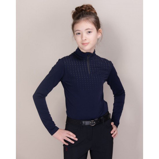 Футболка детская турнирная с длинным рукавом для девочки Jersey Fleece, Cavalleria Toscana