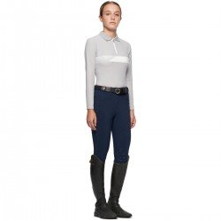 Детское поло с длинным рукавом для девочки CT Racing Stripe от Cavalleria Toscana
