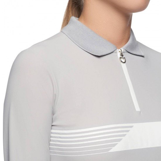 Детское поло с длинным рукавом для девочки CT Racing Stripe от Cavalleria Toscana
