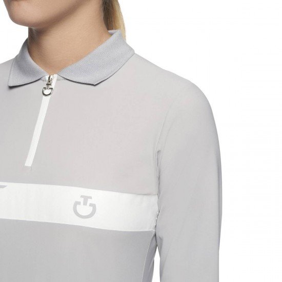 Детское поло с длинным рукавом для девочки CT Racing Stripe от Cavalleria Toscana