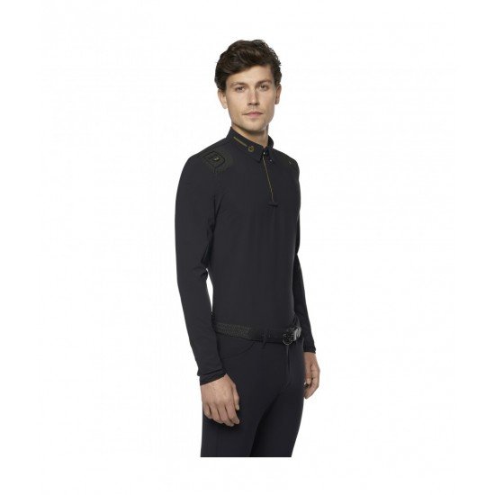 Поло чоловіче з довгим рукавом R-Evo Epaulet L/S від Cavalleria Toscana