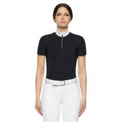 Поло турнірне жіноче R-Evo Perforated Epaulet S/S від Cavalleria Toscana