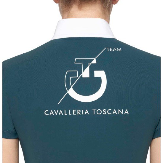 Футболка дитяча з коротким рукавом для дівчинки CT Team S/S Zip, Cavalleria Toscana