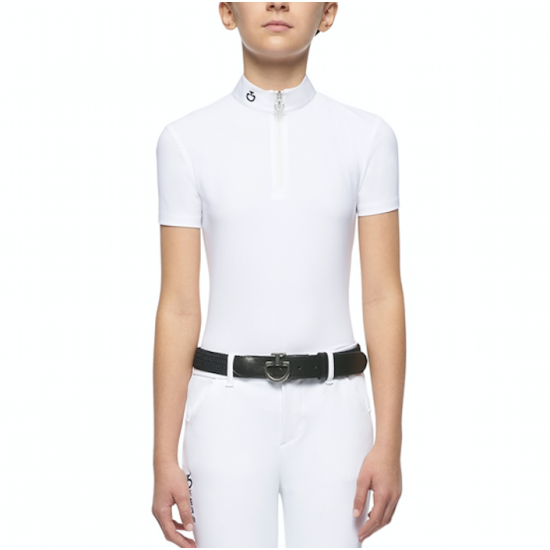 Футболка дитяча з коротким рукавом для дівчинки CT Team S/S Zip, Cavalleria Toscana