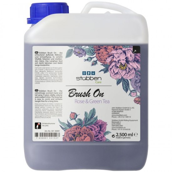 Кондиціонер для гриви та хвоста Brush on Rose & Green Tea, Stübben 2,5 л