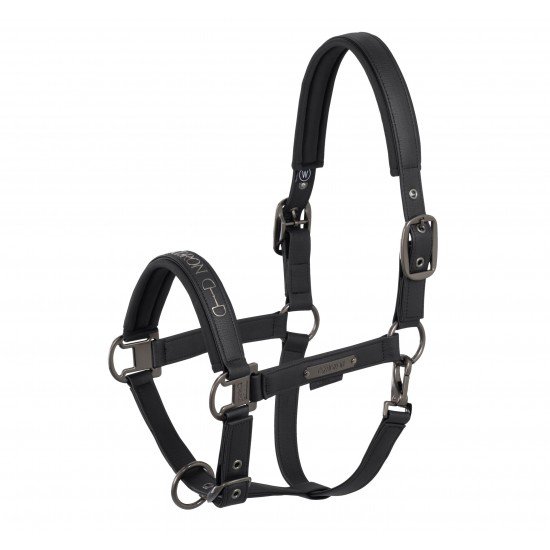 Недоуздок зі штучної шкіри Faux Leather Double Pin Platinum 25, Eskadron