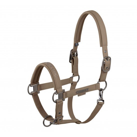 Недоуздок зі штучної шкіри Faux Leather Double Pin Platinum 25, Eskadron