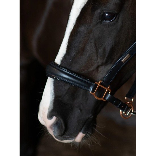 Недоуздок анатомічний шкіряний Dark Ocean, Equestrian Stockholm