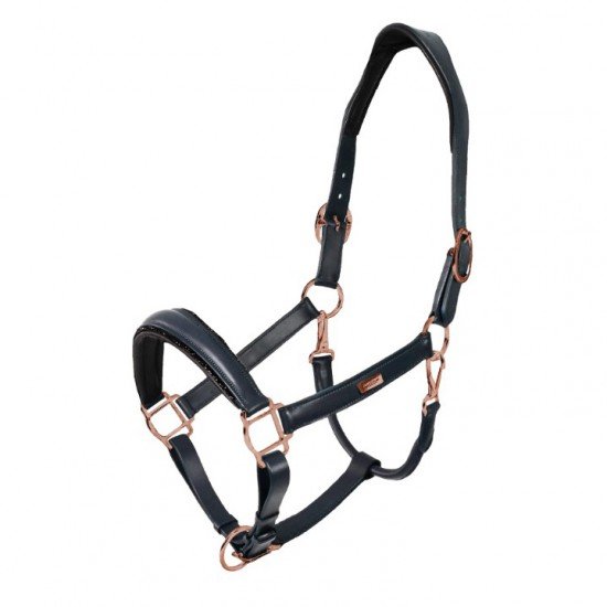 Недоуздок анатомічний шкіряний Dark Ocean, Equestrian Stockholm