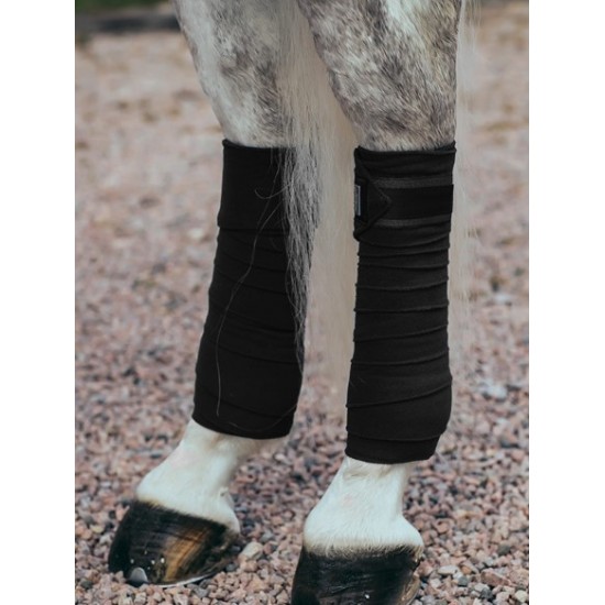 Бинти для ніг коня флісові 4 шт Black Edition, Equestrian Stockholm