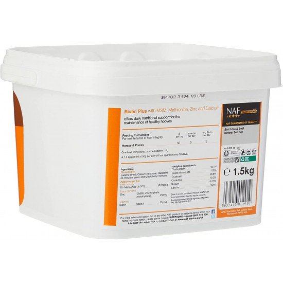 Добавка для поддержания здоровья копыт с биотином Biotin Plus, NAF 5 Stars