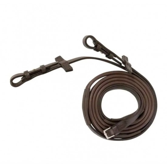 Повід для вуздечки гумовий Slimline 1/2", з гачками, Stübben