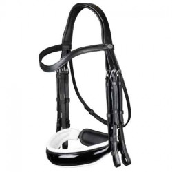 Оголів'я Patent Large Crank Noseband With White Padding від Dyon